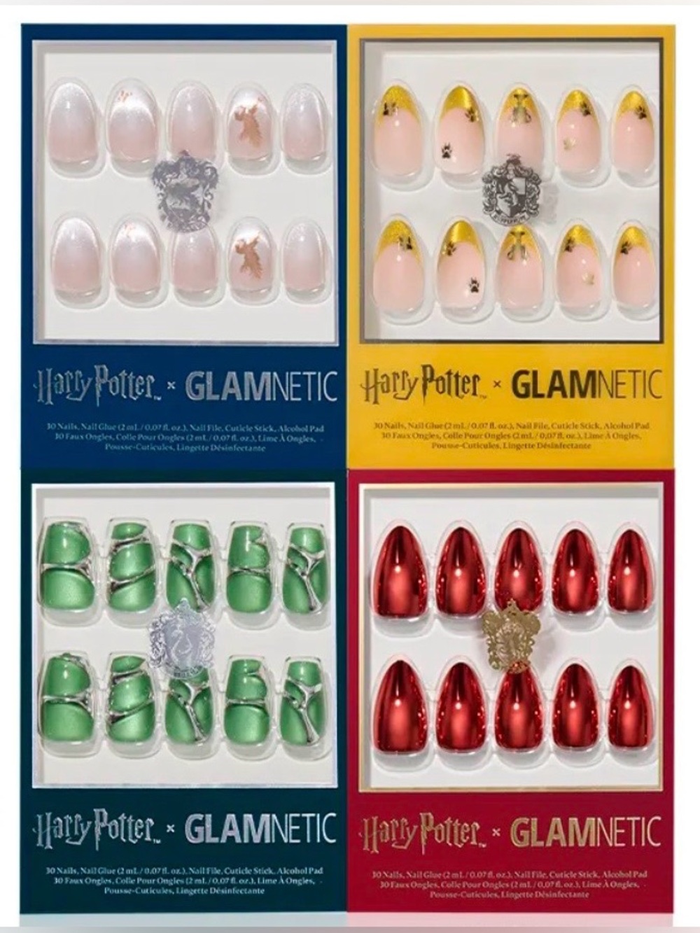 Glamnetic Press On Nails Mixed Bundle LEGACY LEGENDS Harry Potter 4 sets NIB